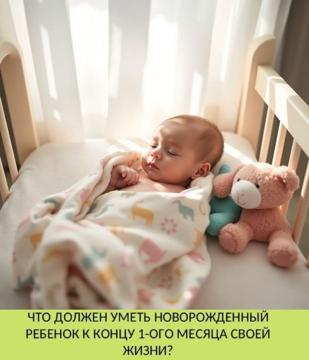 Что должен уметь ребёнок к концу первого месяца жизни?