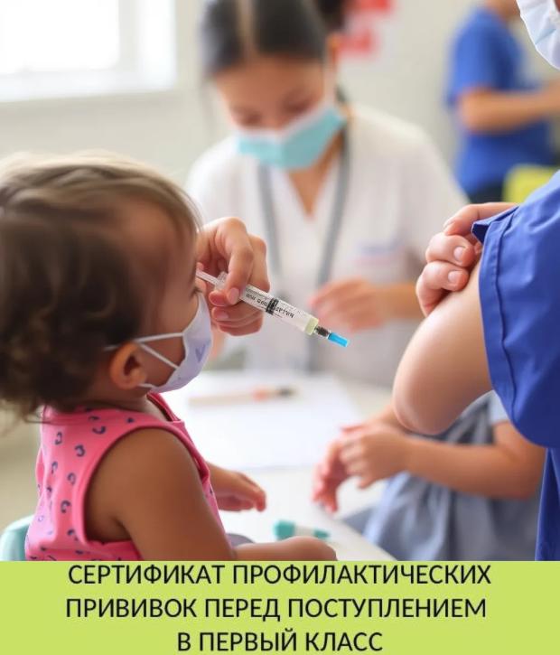 Сертификат профилактических прививок первоклассников перед школой Сертификат профилактических прививок первоклассников перед школой